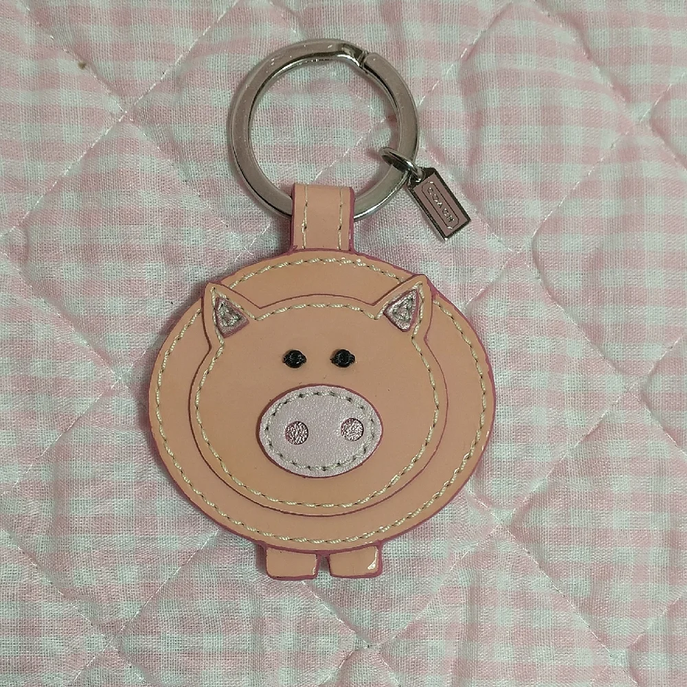 Coach Pig Keychain / Bag Charm - Picture 1 of 3